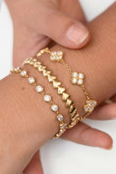 Stainless Steel Armband Klaver Shiny Clover