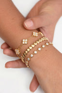 Stainless Steel Gouden Armband Glimmende Steentjes