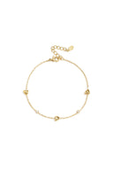 Stainless Steel Gouden Armband Shiny Hartjes