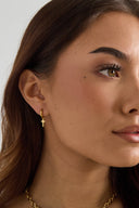 Stainless Steel Gouden Oorbellen Kruisje Faith
