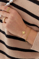 Stainless Steel gouden Armband Open Klaver