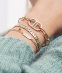 ZAG Bijoux Stainless Steel Gouden Armband Arun