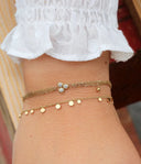 ZAG Bijoux Stainless Steel Gouden Armband Mini Confettis