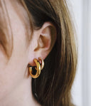 ZAG Bijoux Stainless Steel Gouden Oorbellen Hoops Warhol