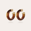 Gas Bijoux Oorbellen Abalone Hoop Acetate Brown