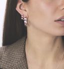 Anna + Nina Large Beloved Mauve Hoop Oorbellen