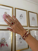 PScallme Bracelet Dot 5 Bordeaux Red