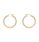Anna + Nina Round Plain Hoop Oorbellen