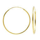 Karma Earrings Plain Hoops 40 to 70mm