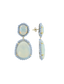 Lott Oorbellen Pendant Earring Double L - Shiny Frosty Blue