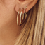 ENKELE OORBEL ANNA + NINA SINGLE PLAIN RING EARRING XL