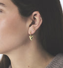 Anna + Nina Small Twisted Hoop Oorbel