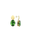 Lott Oorbellen Oval Strass Pendant M - Olivine