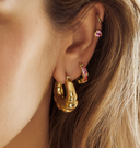 OORBELLEN ANNA + NINA RETRO STATEMENT HOOP EARRINGS