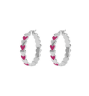 Anna + Nina Large Beloved Mauve Hoop Oorbellen