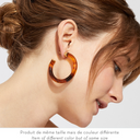 Gas Bijoux Earrings Caftan Hoop Grey