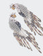 Olivia Dar Oorbellen Peacock Silver