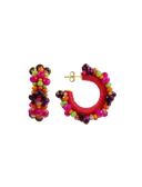 Lott Earrings Urchin Creole Irregular Stones S - Fall Multi Mix