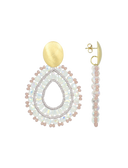 Lott Earrings Open Drop S Irregular Stones - Crystal/Purple