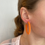 Lott Earrings Creole Threated L Orange