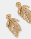 Olivia Dar Earrings Leaf Gold