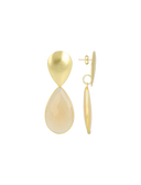 Lott Earrings Framed Drop XL - Nude