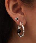 Anna + Nina Lasso Hoop Oorbellen Zilver