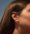 MIAB Earrings - Large Swirled Click Silver