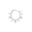 Anna + Nina Single Purity Ring Earring Silver