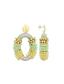 Lott Earrings Combi Oval Deluxe M - Yellow/Lavender/Mint