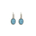 EARRINGS CAMPS &amp; CAMPS OVAL AQUA