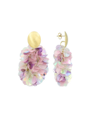 Lott Earrings Sequin Oval M - Lilac Mix