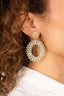 Lott Oorbellen Open Oval Flat Beads S Light Mint/Gold