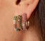Oorbellen Desire Square Groen