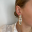Lott Earrings Emerald M Crystal