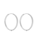 MIAB Oorbellen - Large Lined Click Zilver