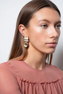 Lott Earrings Triple Shapes - Nude