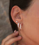 MIAB Oorbellen - Striking Stripes Zilver