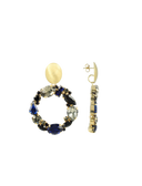 Lott Earrings Irregular Element - Dark Blue