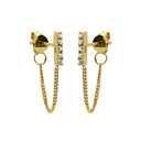 Karma Earrings Chain Zirconia Tube