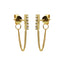 Karma Oorbellen Chain Zirconia Tube