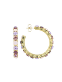 Lott Earrings Hoop M Gold - M. Violet Opal