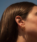 MIAB Earrings - Large Swirled Click Silver