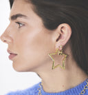 Anna + Nina Small Funky Star Hoop Earrings