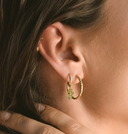 MIAB Oorbellen - Rounds Green Garden Zilver