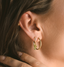 MIAB Earrings - Rounds Green Garden Silver
