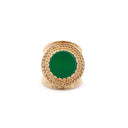 PScallme Ring Flat Stone Green Light