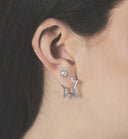 Anna + Nina Small Funky Star Hoop Earrings