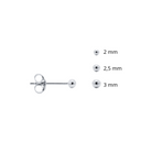 Karma Earrings Ball Earstuds Silver