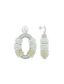 Lott Earrings Combi Oval Deluxe M - Crystal Silver/Silver